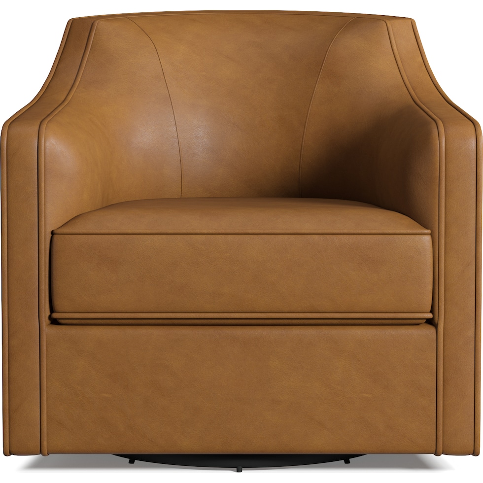 tegan light brown swivel chair   