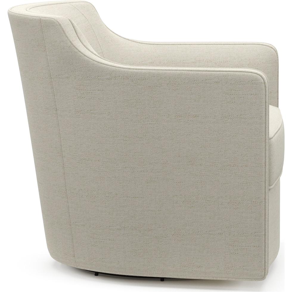 tegan white swivel chair   