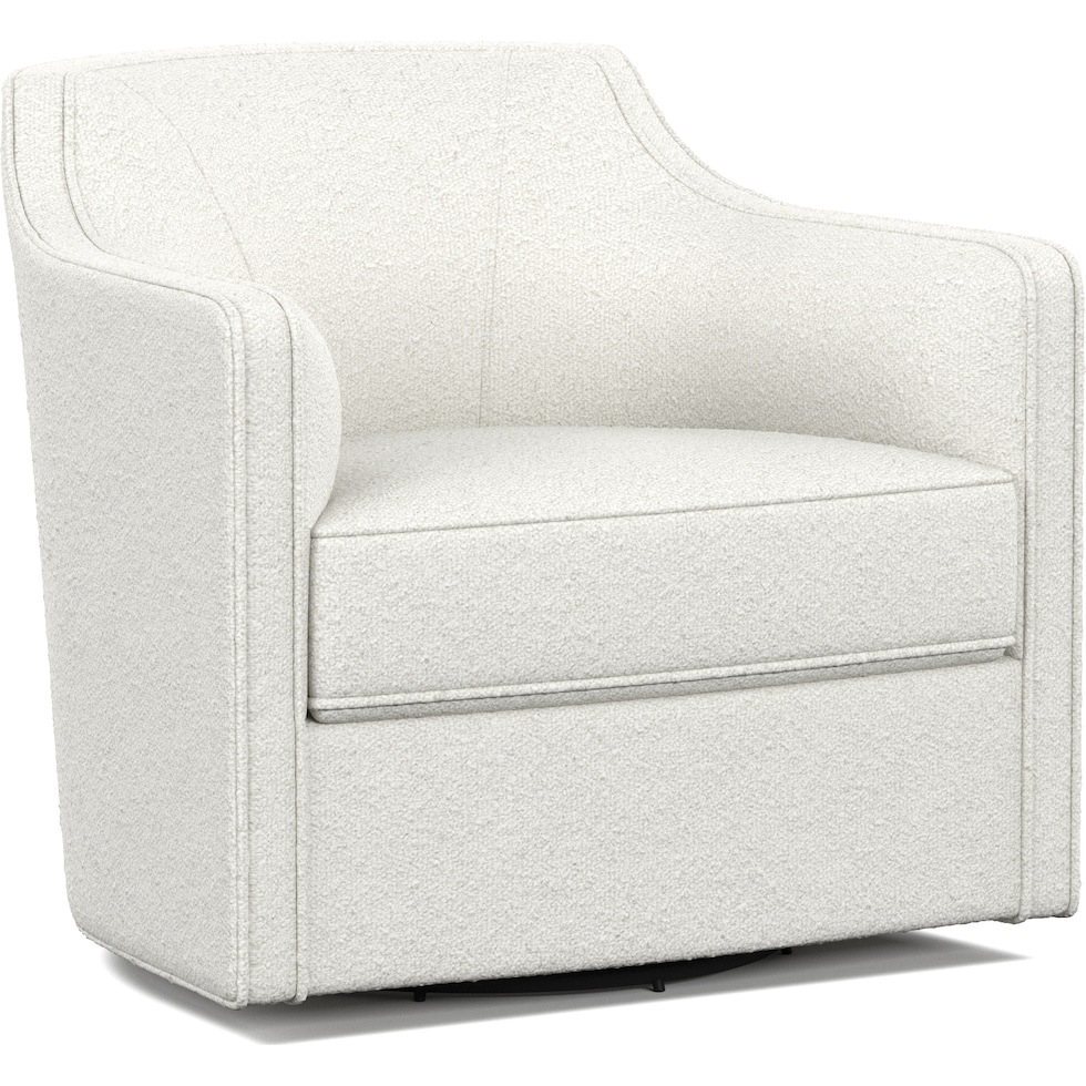 tegan white swivel chair   