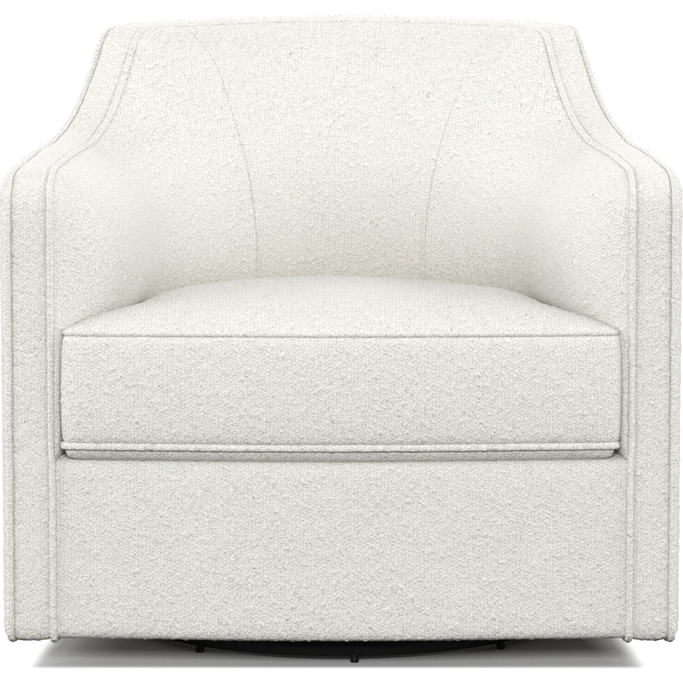 tegan white swivel chair   