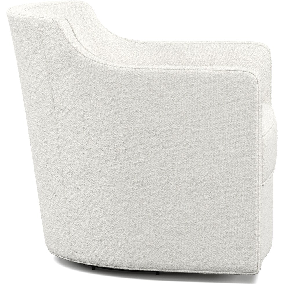 tegan white swivel chair   