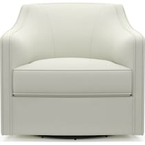 tegan white swivel chair   