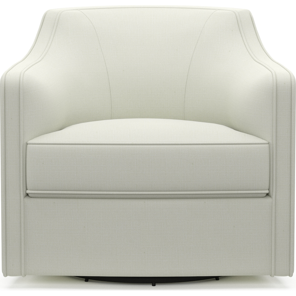 tegan white swivel chair   