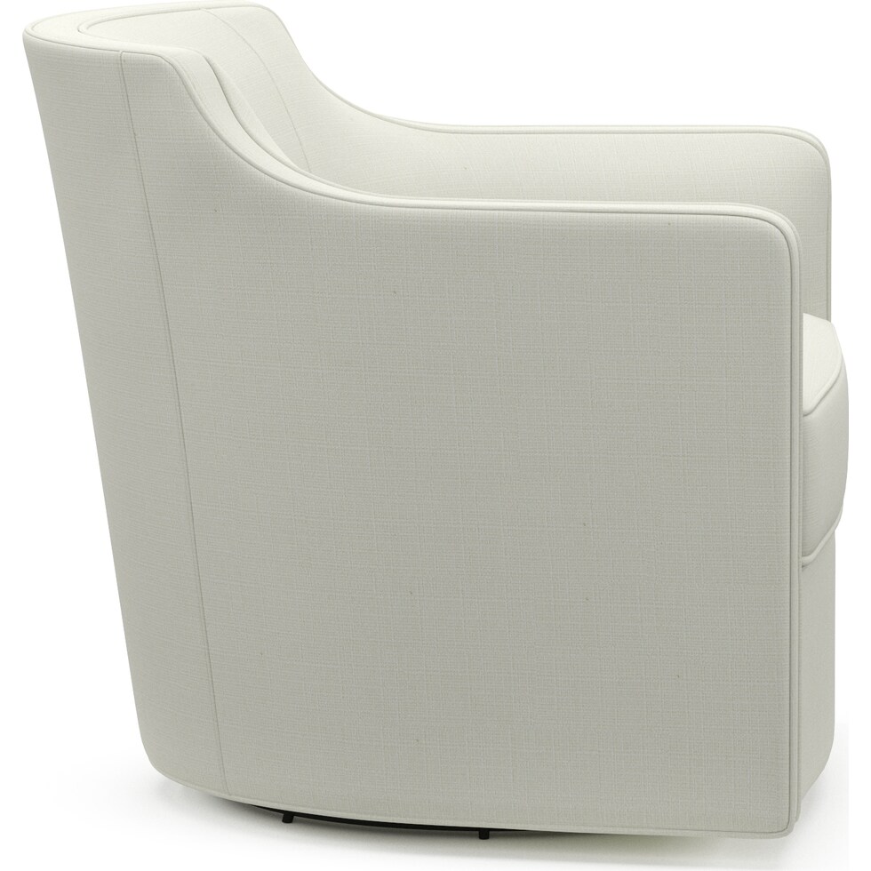 tegan white swivel chair   