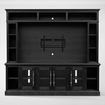 telluride dark brown entertainment wall unit   