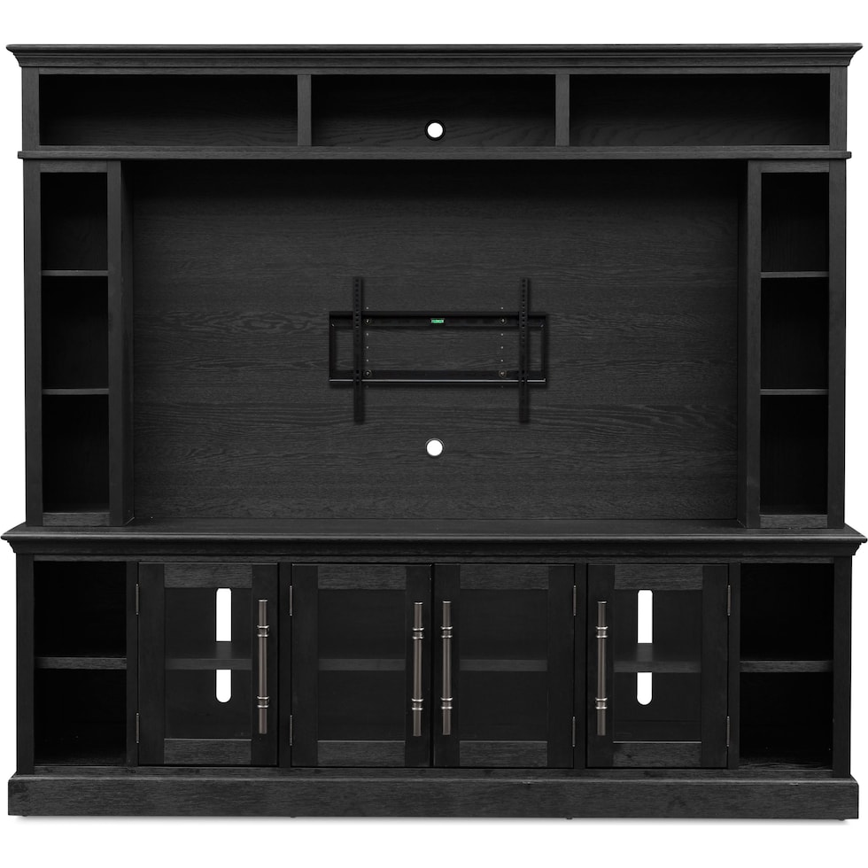 telluride dark brown entertainment wall unit   