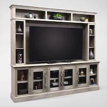 telluride light brown entertainment wall unit   