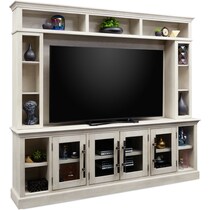 telluride white entertainment wall unit   