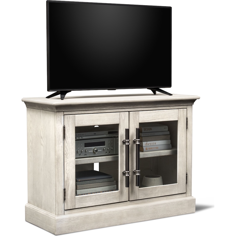 telluride white tv stand   