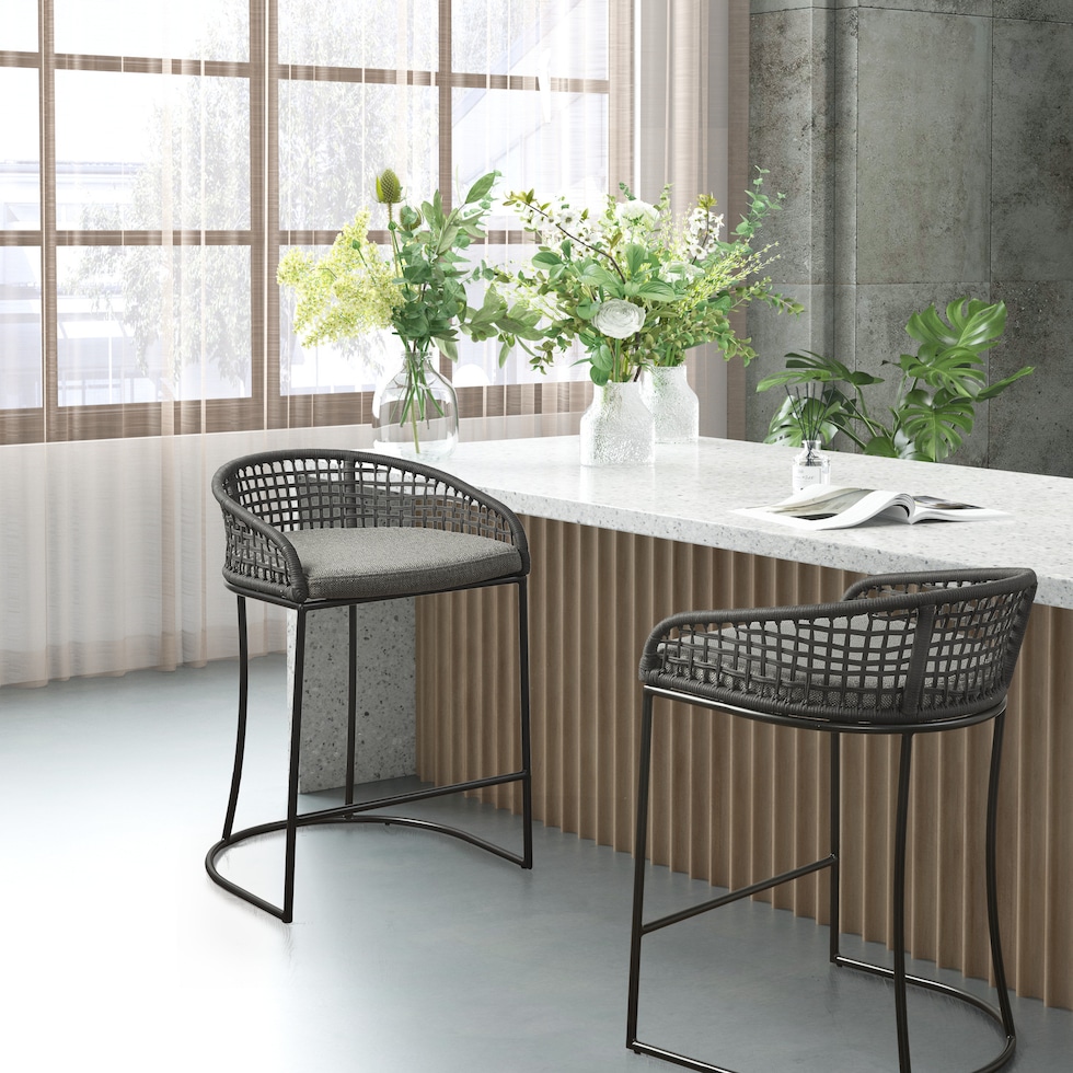 tempany gray counter height stool   