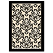 terra clementine black and white area rug ' x '   