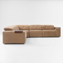 terrace dark brown sectional   