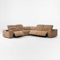 terrace dark brown sectional   