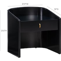 terran black nightstand   