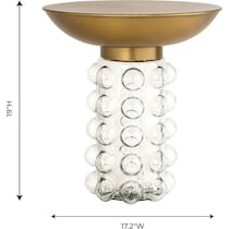 terri gold accent table   