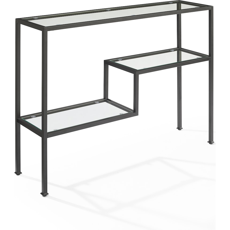 tesly black console table   