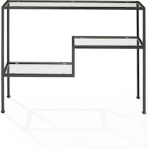 tesly black console table   