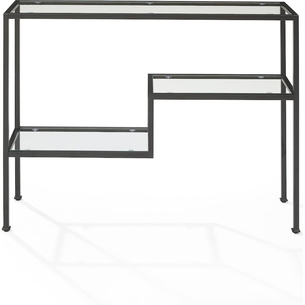 tesly black console table   