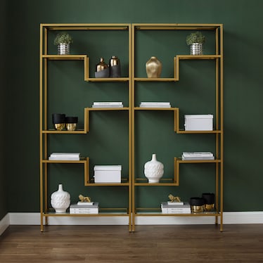 Tesly 2-Piece Etagere Set - Gold