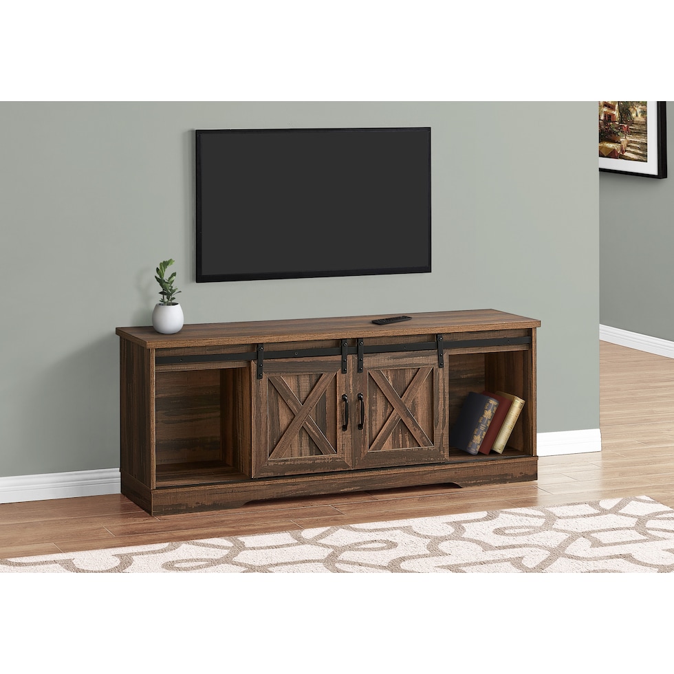 tesse dark brown tv stand   