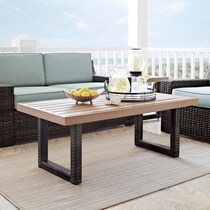 tethys brown outdoor coffee table   