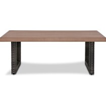 tethys brown outdoor coffee table   