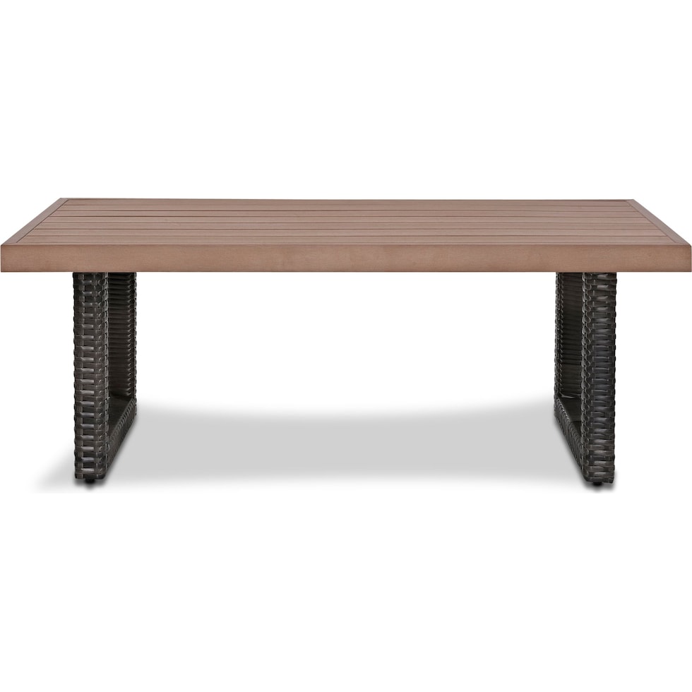 tethys brown outdoor coffee table   