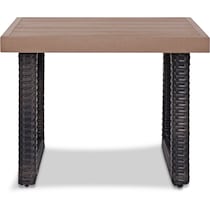 tethys brown outdoor end table   