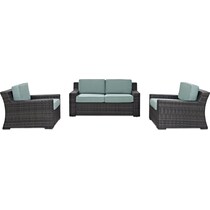 tethys mist outdoor loveseat set   