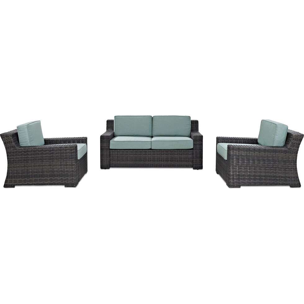 tethys mist outdoor loveseat set   
