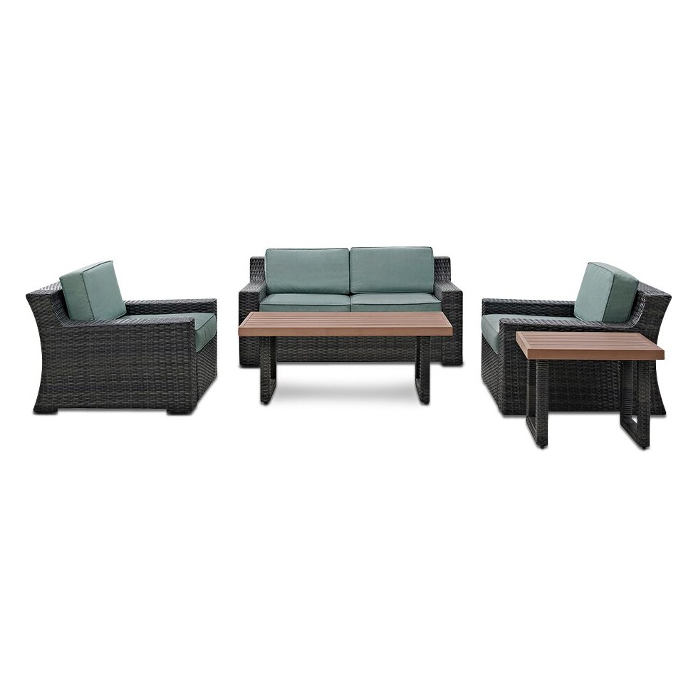 tethys mist outdoor loveseat set   
