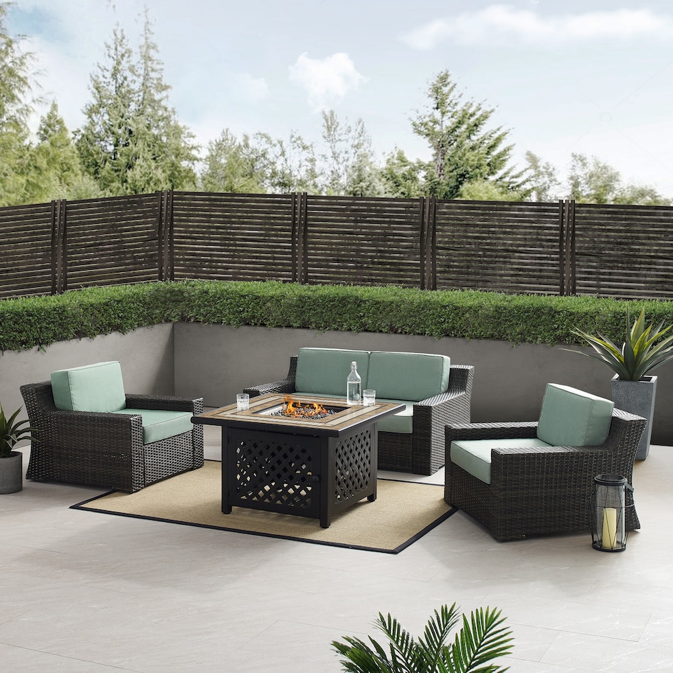 tethys mist outdoor loveseat set   