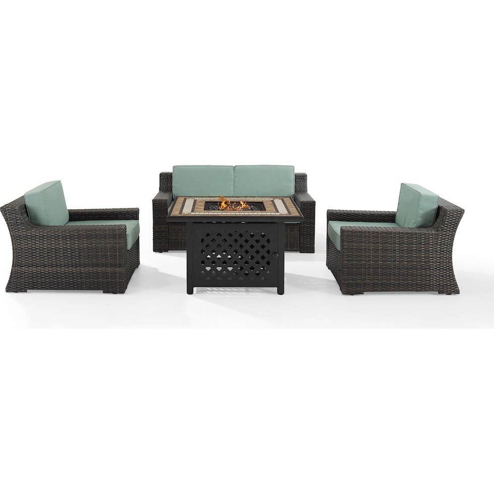 tethys mist outdoor loveseat set   