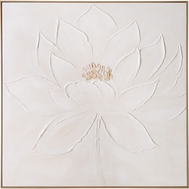 Textured Flora 40” x 40” Wall Art