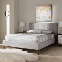 teyah gray queen bed   