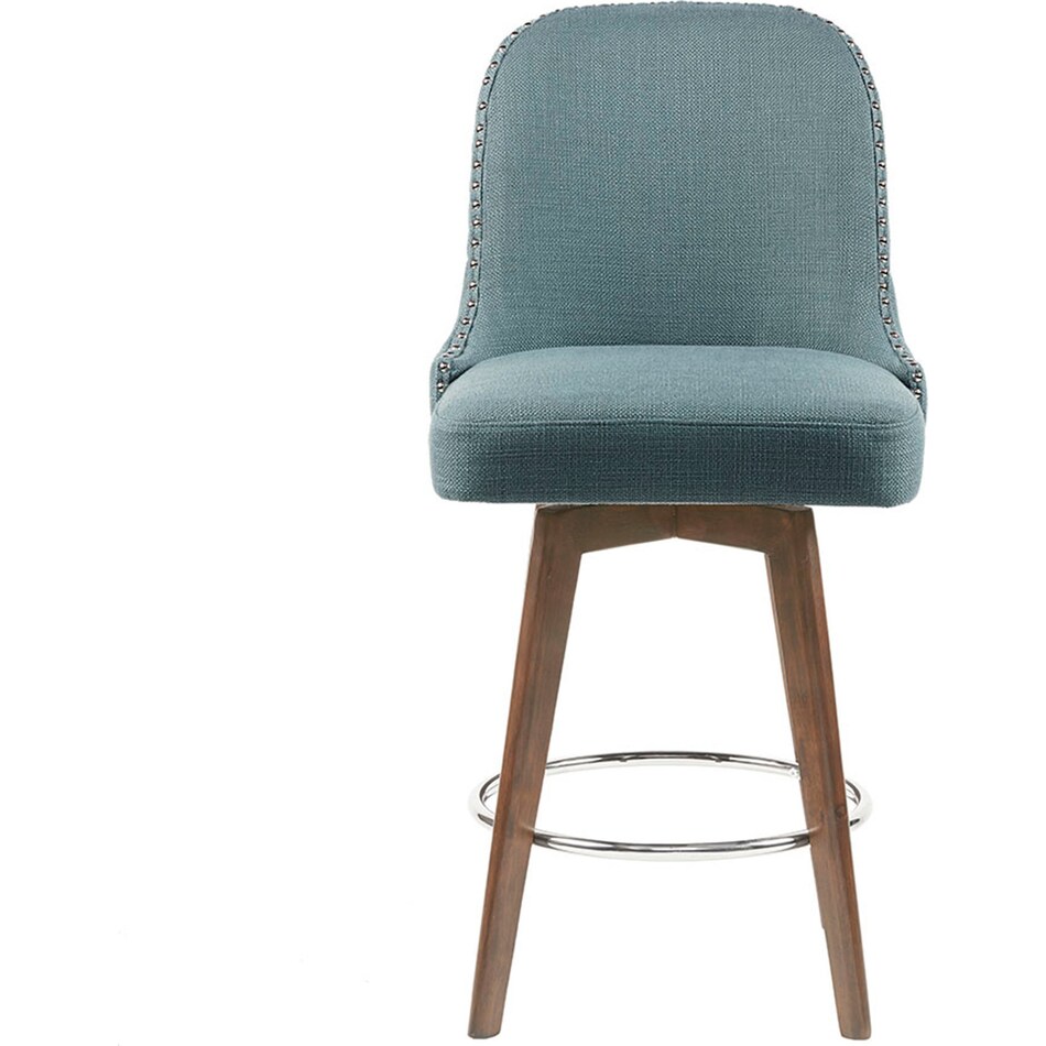 thaddeus blue counter height stool   