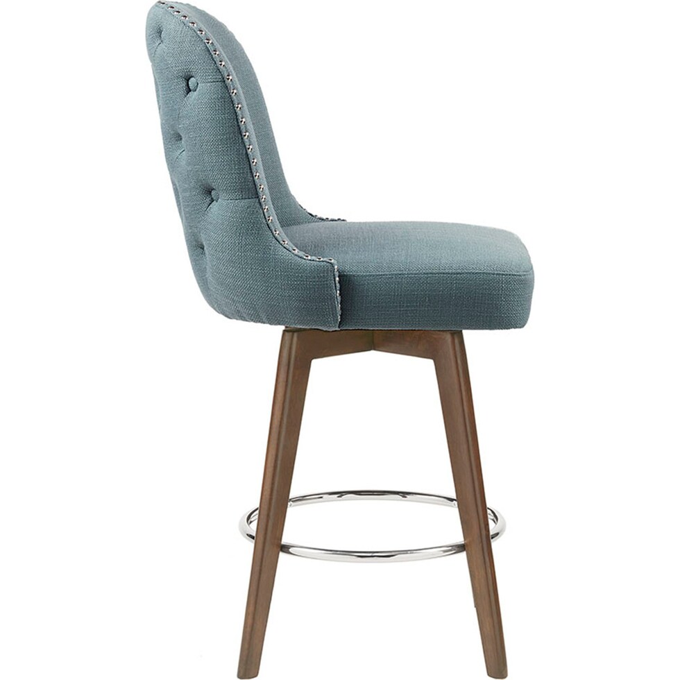 thaddeus blue counter height stool   