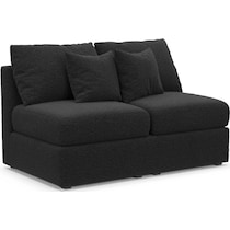 the pitt black armless loveseat   