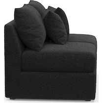 the pitt black armless loveseat   