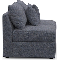 the pitt blue armless loveseat   