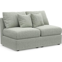 the pitt blue armless loveseat   