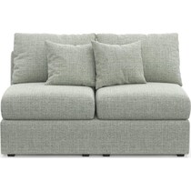the pitt blue armless loveseat   