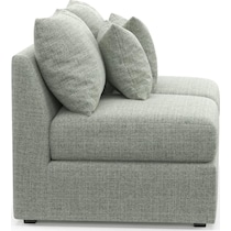the pitt blue armless loveseat   