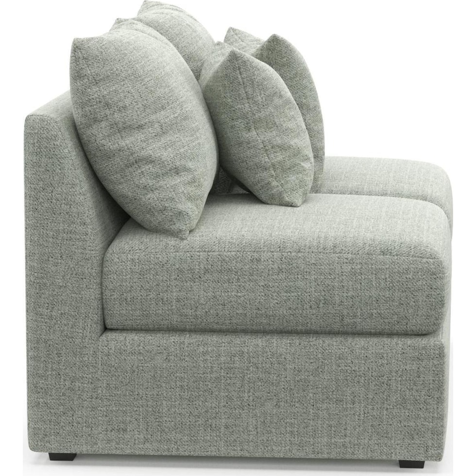 the pitt blue armless loveseat   