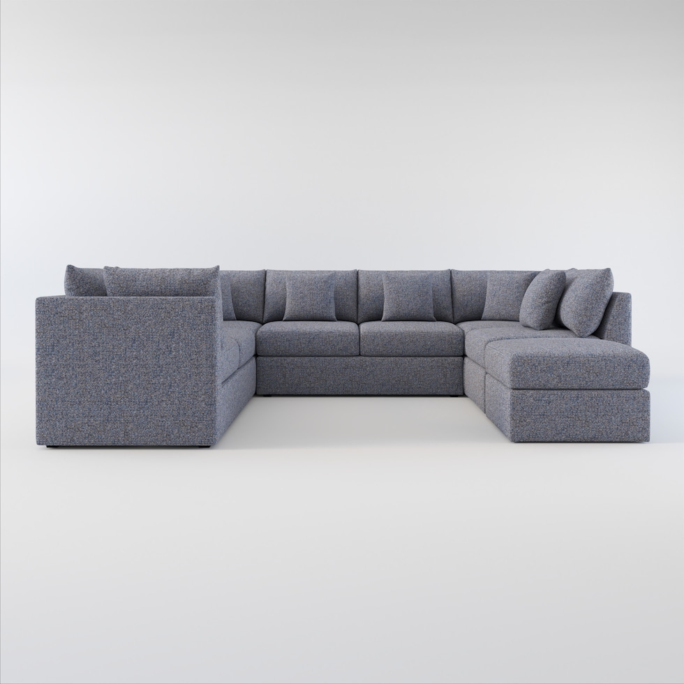 the pitt blue sectional   