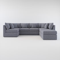 the pitt blue sectional   