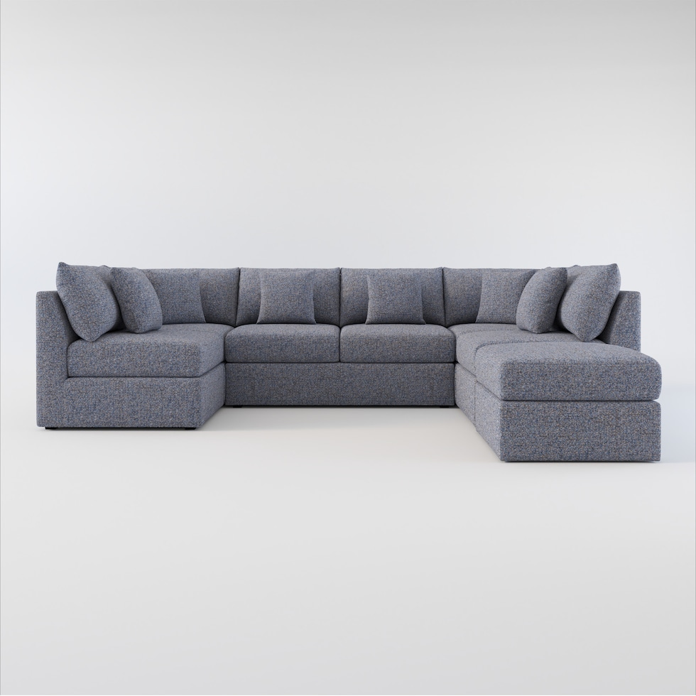 the pitt blue sectional   