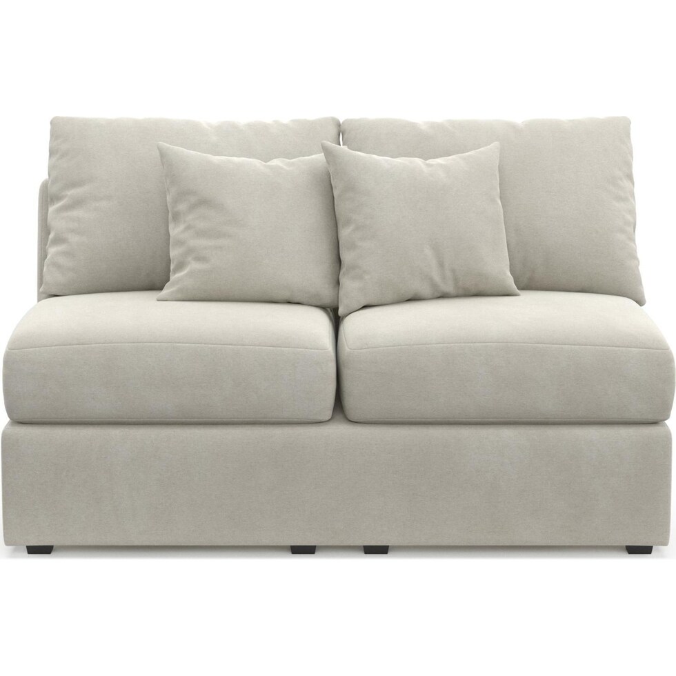 the pitt brown armless loveseat   