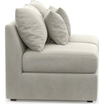 the pitt brown armless loveseat   