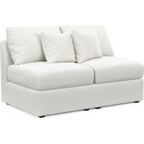 the pitt gray armless loveseat   